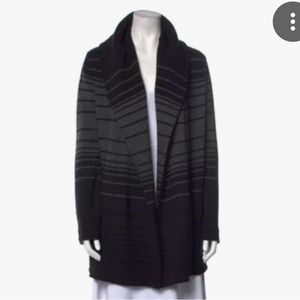 Vince stripe cowl neck open cardigan size L
